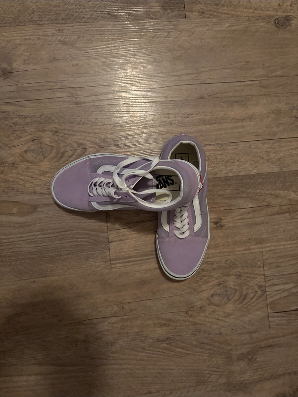 Vans Women's Lavender Old Skool Sneakers with White Stripe